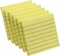 Lined Sticky Notes, 3x3 Inch, 600 Sheets Self-Stick Notes, Easy to Post for School, Office, Notebook, Pastel Yellow Color, 100 Sheets/Pad